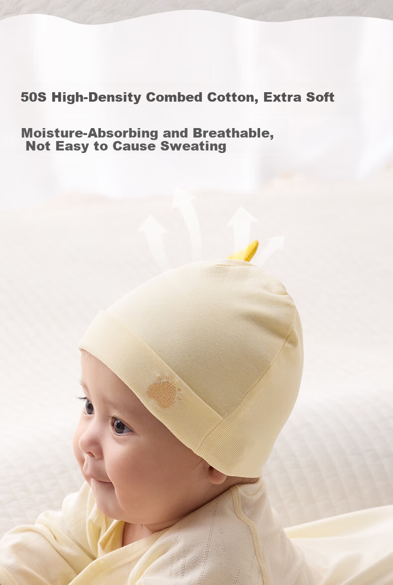 October Crystal Baby Hat Fontanelle Cap Spring Summer Newborn Infant Hat Unisex Baby 7A Antibacterial Class A 0-3-6 Months 11