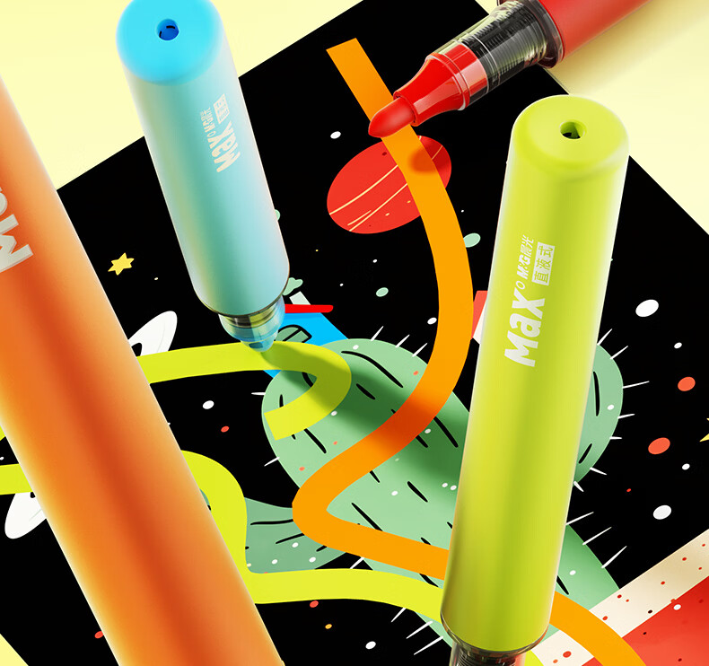 M&G 36-Color Acrylic Marker Pens MAX Foldable Direct Ink Children's Student Drawing Graffiti Hand-Painted Birthday Gift 43