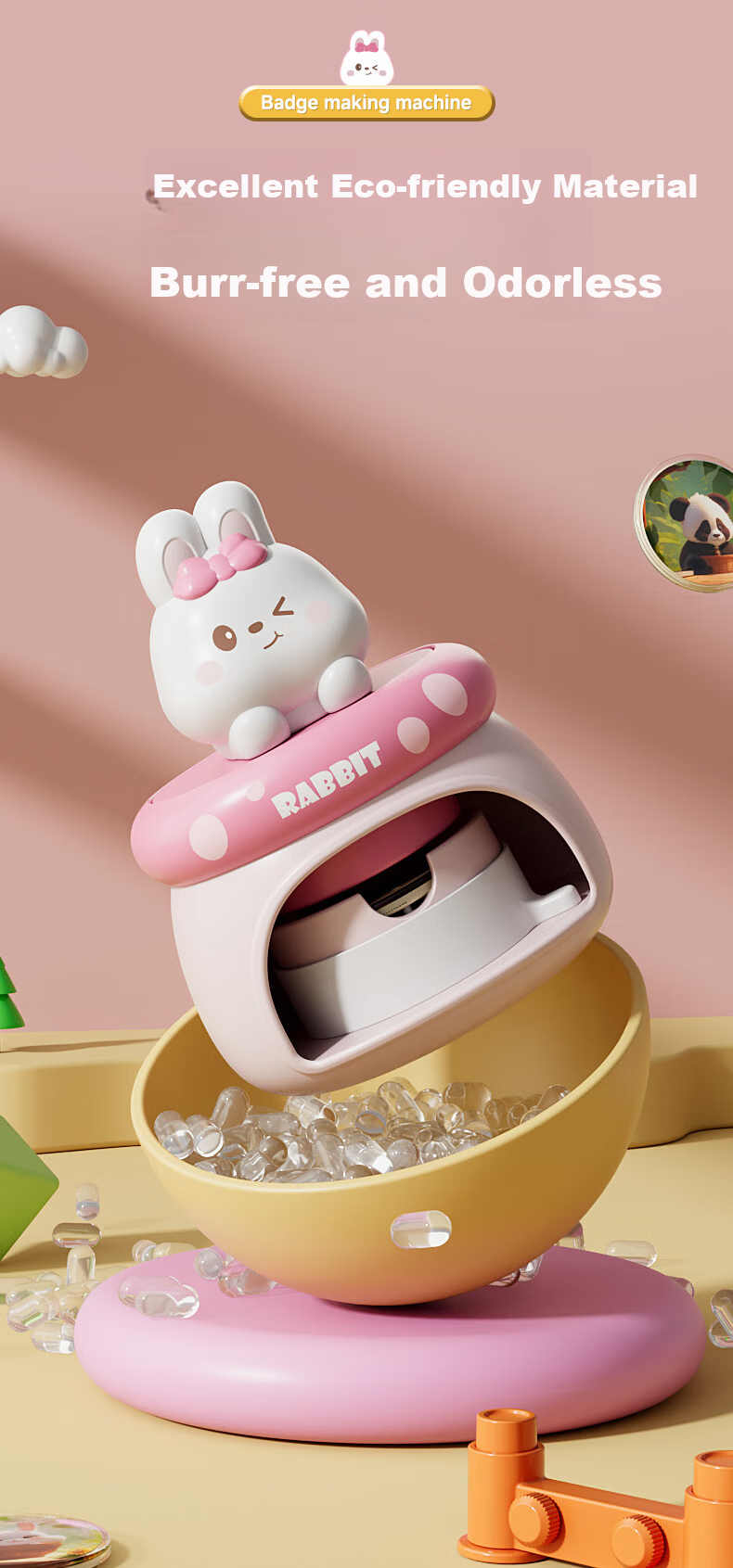 Luoli Children's Toy Guka Set DIY Handmade 10 Sticker Machine Birthday Gift for Girls Ages 3-6 8