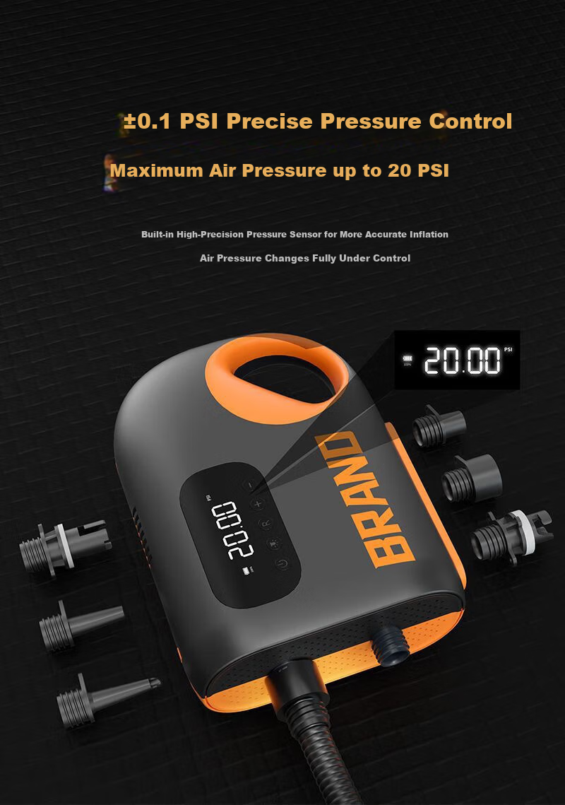Jiweixi High-Pressure Electric Air Pump for SUP Paddle Board Camping Surfboard Kayak Inflatable Boat Raft 4