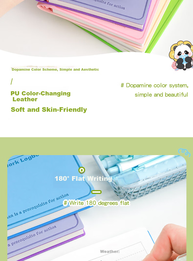 Youth Homework Log Book Essential for School Start Copybook Notebook Pocket Birthday Reward High-Value Portable Notebook for Boys and Girls Middle and Primary School Students Beige 4