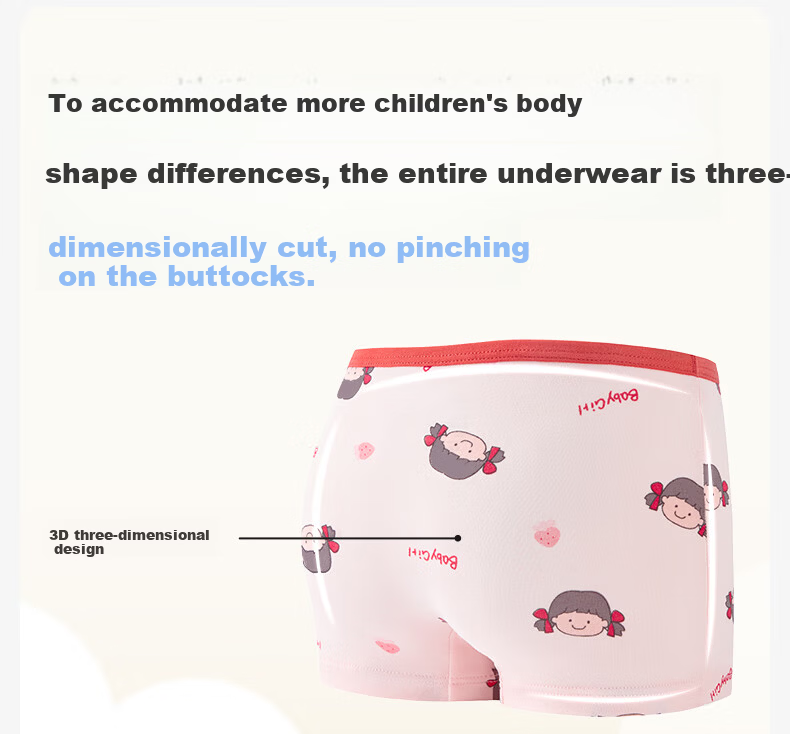 Niduoxiong Girls' Underwear, Children's Panties for Older Kids, Class A Cotton Boxer Briefs, Breathable And Comfortable, Size L 10
