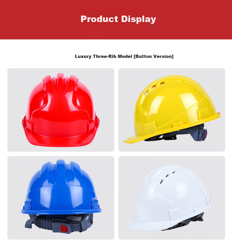 SHOUDUN Safety Helmet New National Standard Steel Nail Ventilated Anti-Smash Blue Construction Site Protective Impact-Resistant Helmet 9