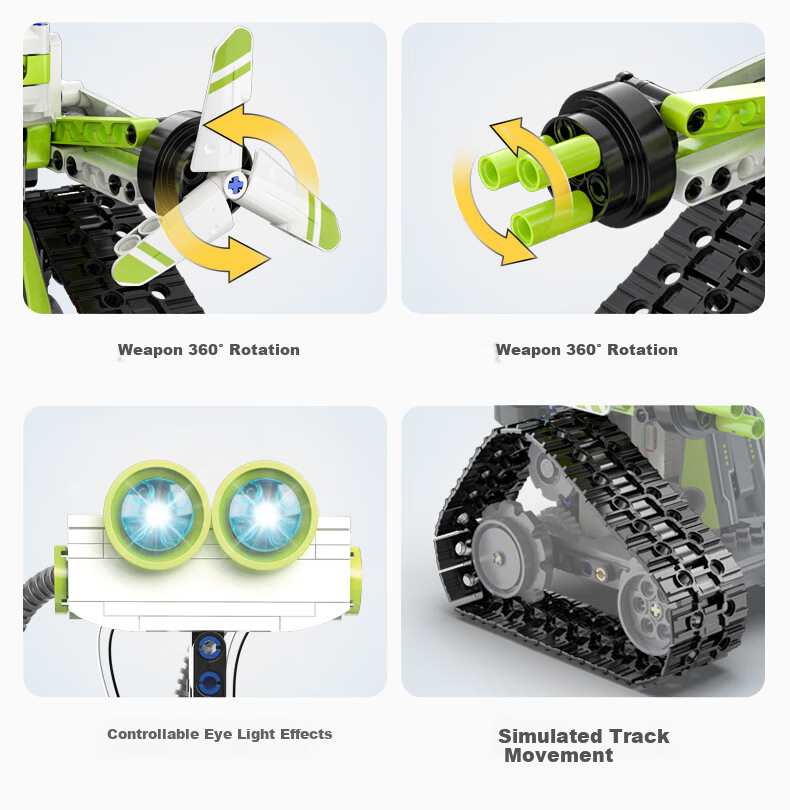 CaDA Building Block Programming Robot Boys Educational Puzzle Assembly Building Blocks Remote Control Toy Children's Birthday Gift 9