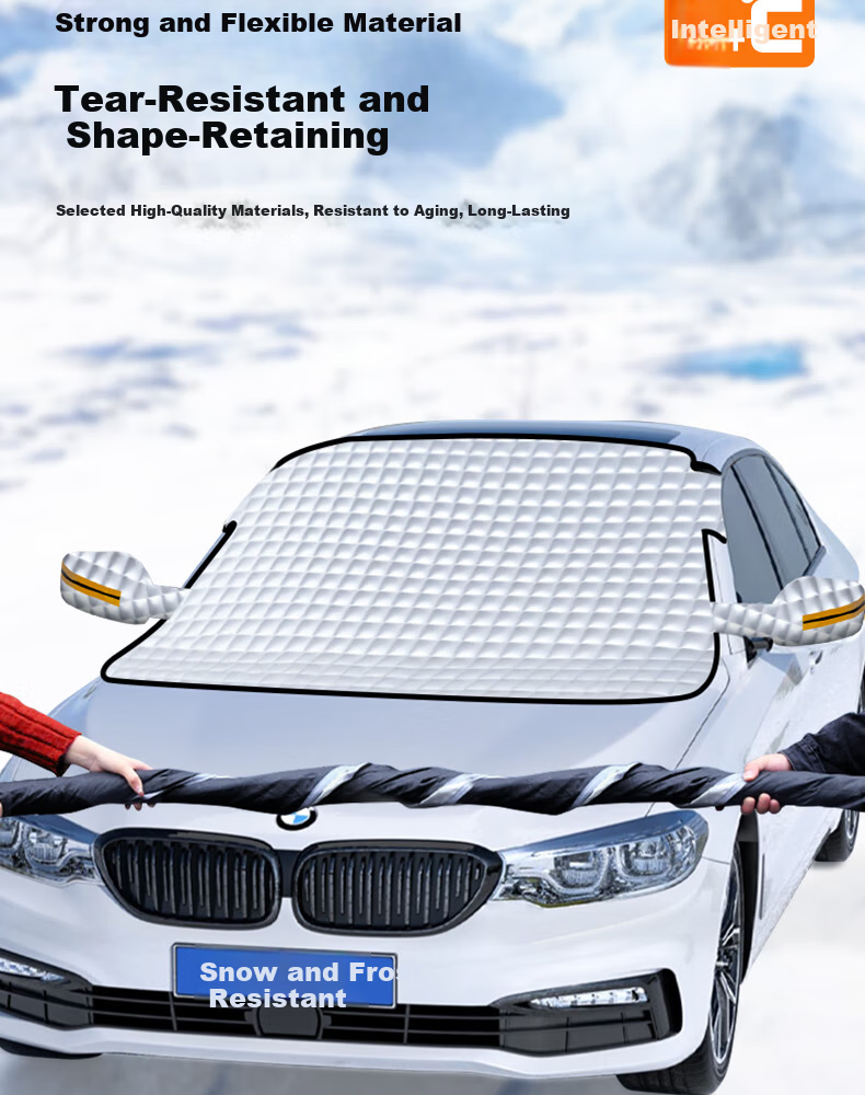 TOKUSET Car Cover Winter Thickened Front Windshield Frost Snow Ice Protection Universal Hail Guard 10