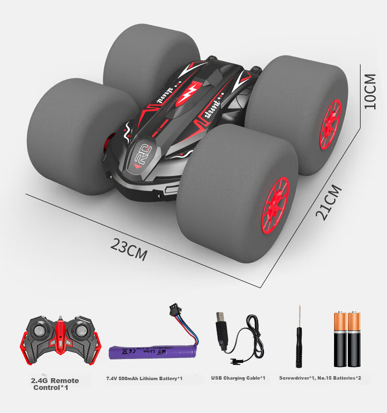 Aomengxing Remote Control Off-Road 4WD RC Professional Climbing Double-Sided Stunt Drift Car Boys Children's Day Gift 16