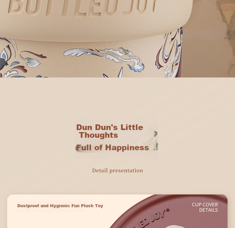 Dundun BOTTLED JOY Mug Office Coffee Cup Gift Insulated Cup Wang Yibo Student Water Bottle 15