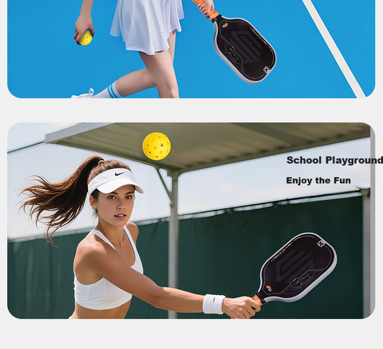 40,000 Kilometers Pickleball Paddle Set Fiberglass Single Paddle PP Honeycomb Core Durable Beginner Practice Paddle Red Feather 10
