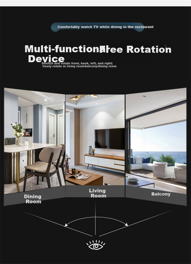 HILLPORT Conference Flat Panel TV Mount Telescopic Rotating Embedded TV Wall Bracket for JAV Hisense Huawei MAXHUB All-in-One Teaching Machine Commercial Display 65/75/90 Inch DY999S 4