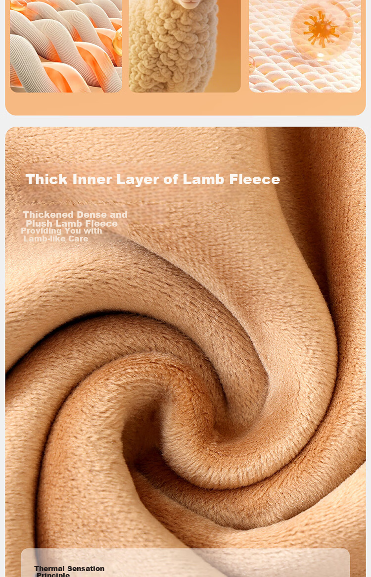 YAYA Ultra Thick 400g Cashmere Thermal Underwear Set for Women Autumn Winter Fleece Lined Antibacterial Top and Bottom 10A 5