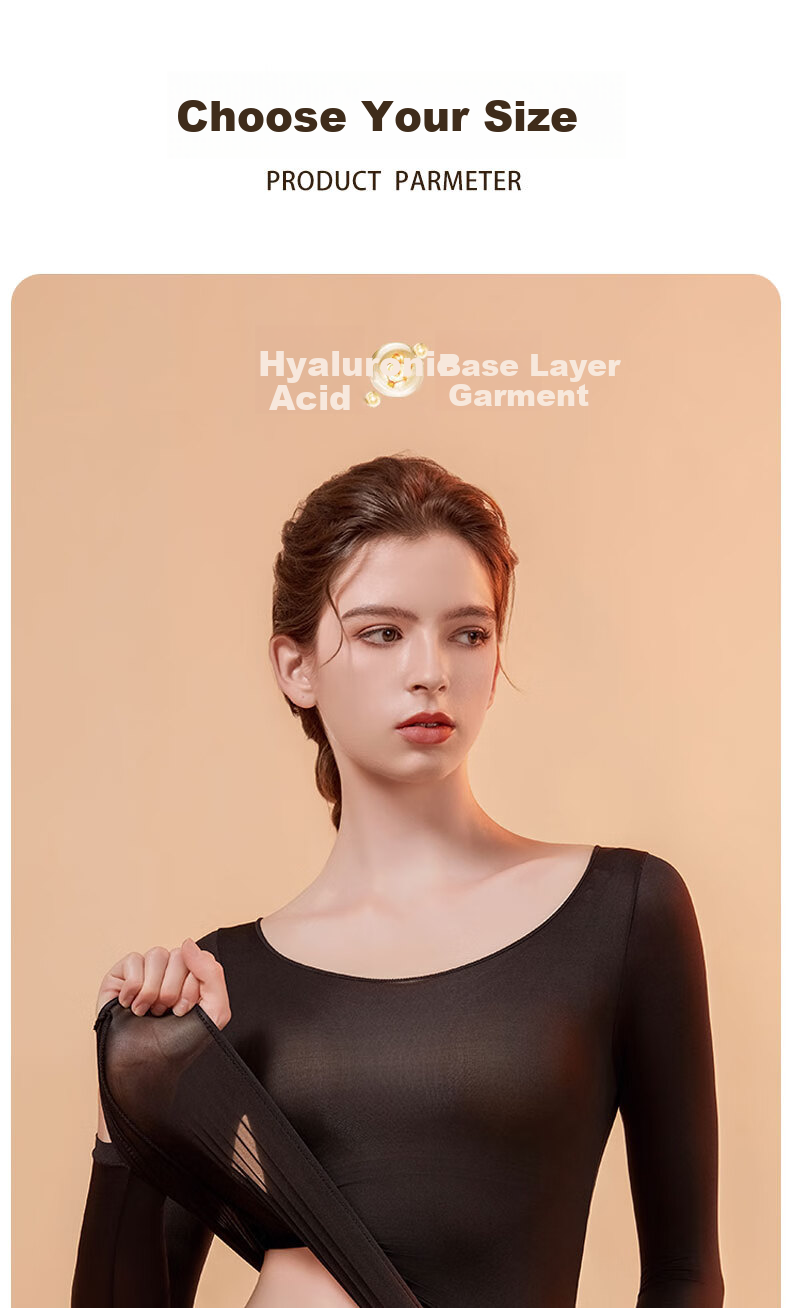 MOXTOC Ultra-Thin Thermal Underwear Set for Women Autumn Winter Yoga Dance Heat Energy Base Layer Top and Bottom 9