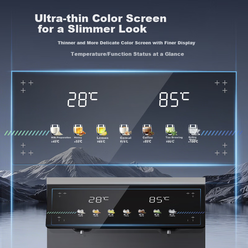 Meiling Tea Bar Machine High-End Living Room 2026 New Vertical Water Dispenser Home JD Self-Operated Ultra-Thin Color Screen Bottom-Loading Water Tank 304 Stainless Steel Electric Kettle MY-A201