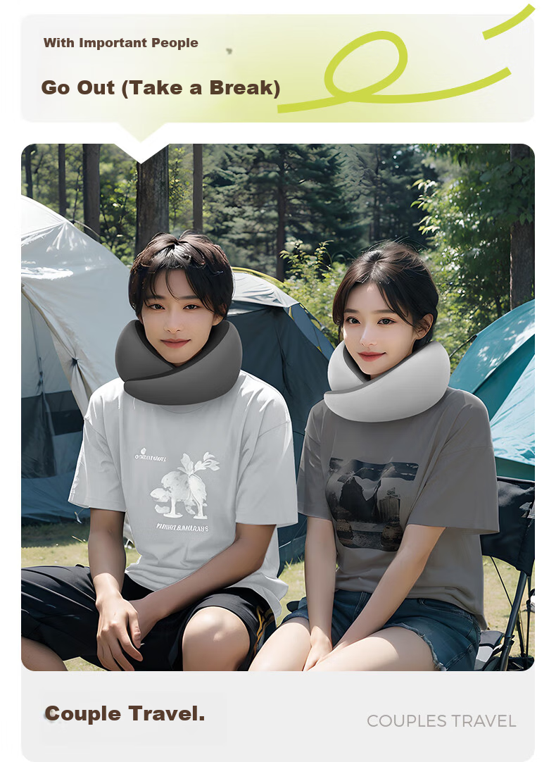 Back2 U-Shaped Neck Pillow Portable Travel U-Shaped Cervical Pillow for Airplane High-Speed Train Car Office Nap Pillow 2