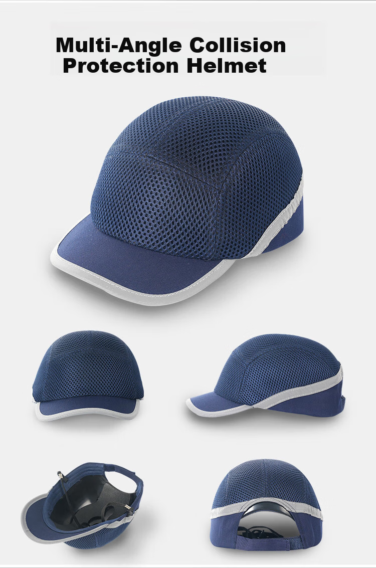 DOLNESRN Lightweight Breathable Anti-Collision Cap Full Mesh Duckbill Work Hat Lightweight Labor Protection Helmet Anti-Smash Anti-Collision Workshop Summer Navy Blue Safety Helmet Upgraded Full Mesh  8