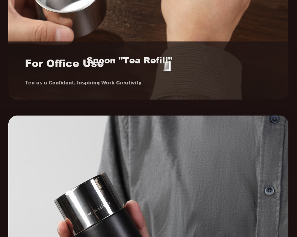 Fuguang Insulated Water Bottle Tea Cup for Men and Women Business Gift Large Capacity Purple Clay Cup 408mL 22