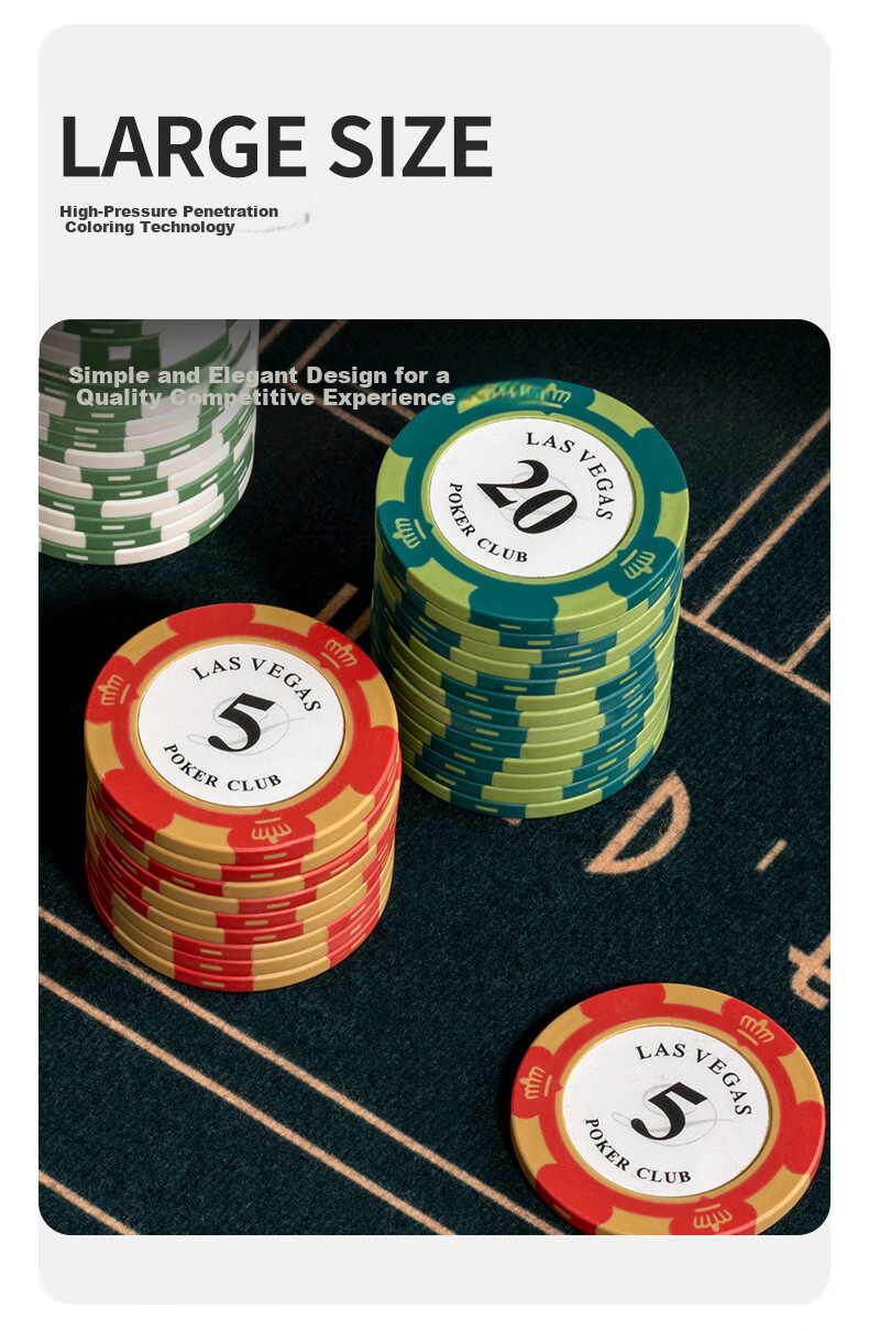 BR Poker Chips High-End Custom Score Tokens Cards Mahjong Machine Chips 100 Pieces 5