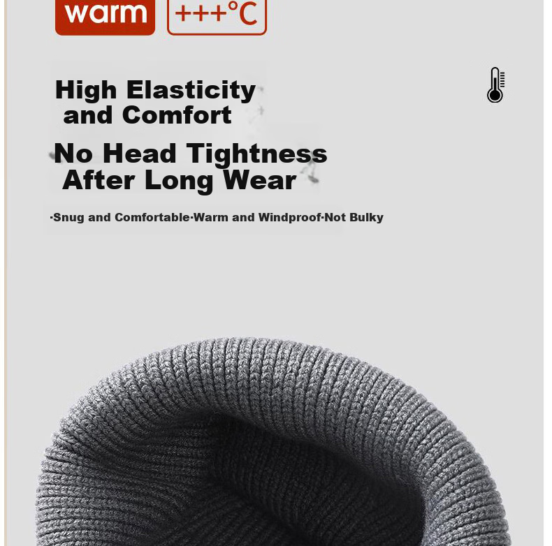 Woodpecker Men's Winter Warm Thickened Knitted Cotton Hat Windproof Cycling Beanie 9