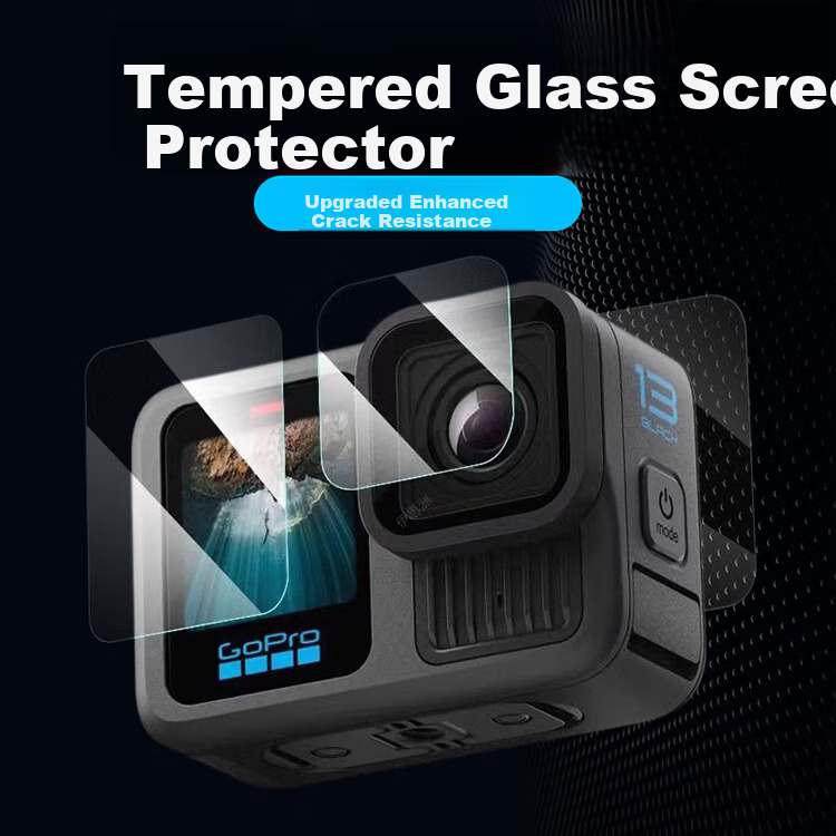 Jingsheng GOPRO HERO13 Black Tempered Glass Lens Protective Film Scratch-Resistant High-Definition Transparent Camera Screen Lens Protector Film 3