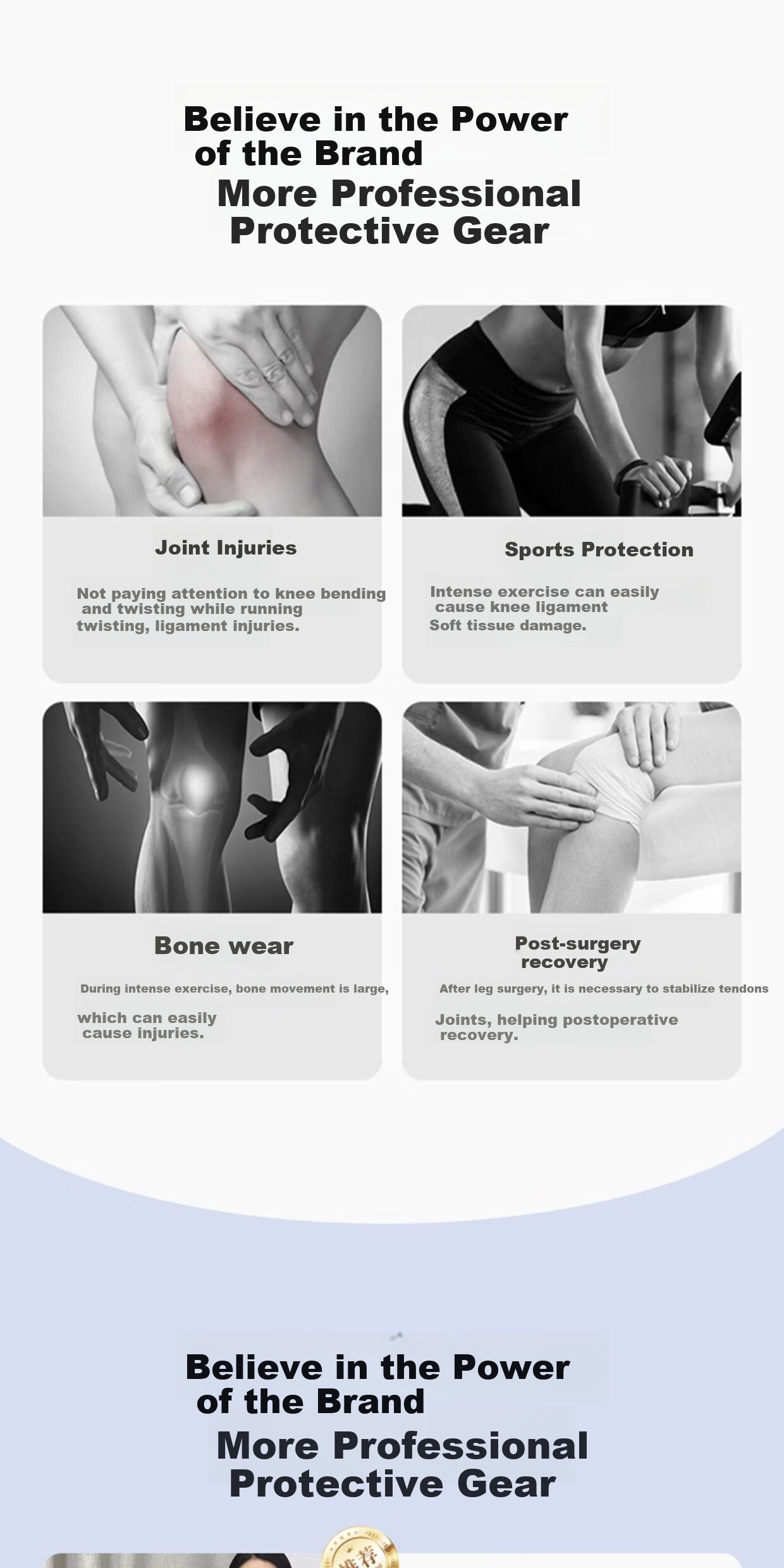 Anta Knee Brace for Meniscus Injury Sports Joint Knee Synovitis Ligament Effusion Special for Mountaineering Basketball Badminton Running 2