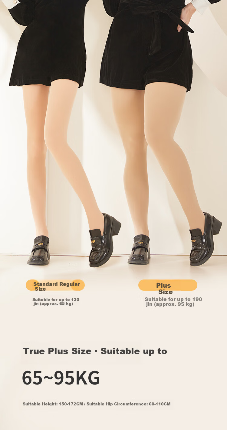 Afandi【Extra Large Wide Body】Women's Leggings Tights Spring New Plus Size Apple Hip High Elastic Velvet Spring Autumn Pantyhose 3