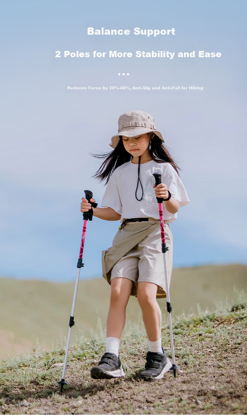 CAMEL Kids Parent-Child Professional Ultralight Telescopic Folding Hiking Trekking Anti-Slip Walking Stick P147B 3