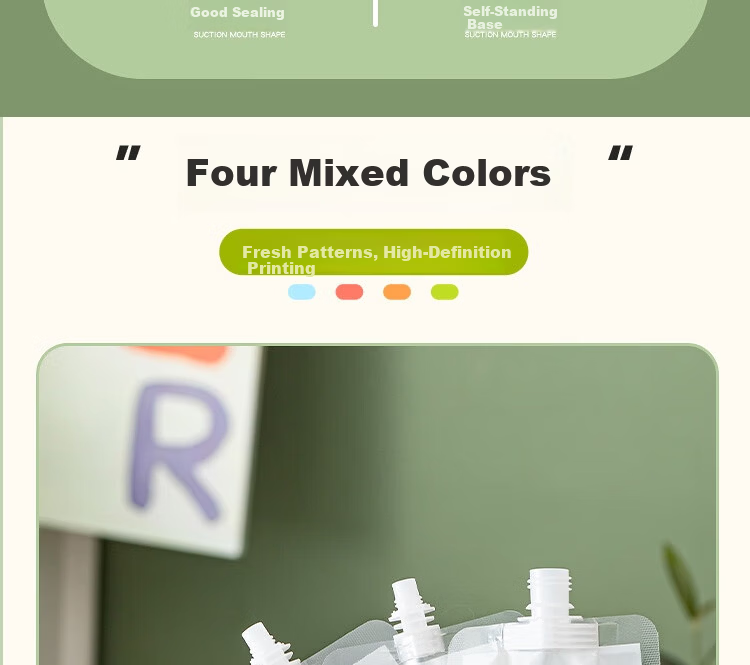 Edo Disposable Spout Bags for Soy Milk and Milk Tea, Beverage Sealing Bags, Portable Herbal Bags 300ml*30 with Free Funnel 4