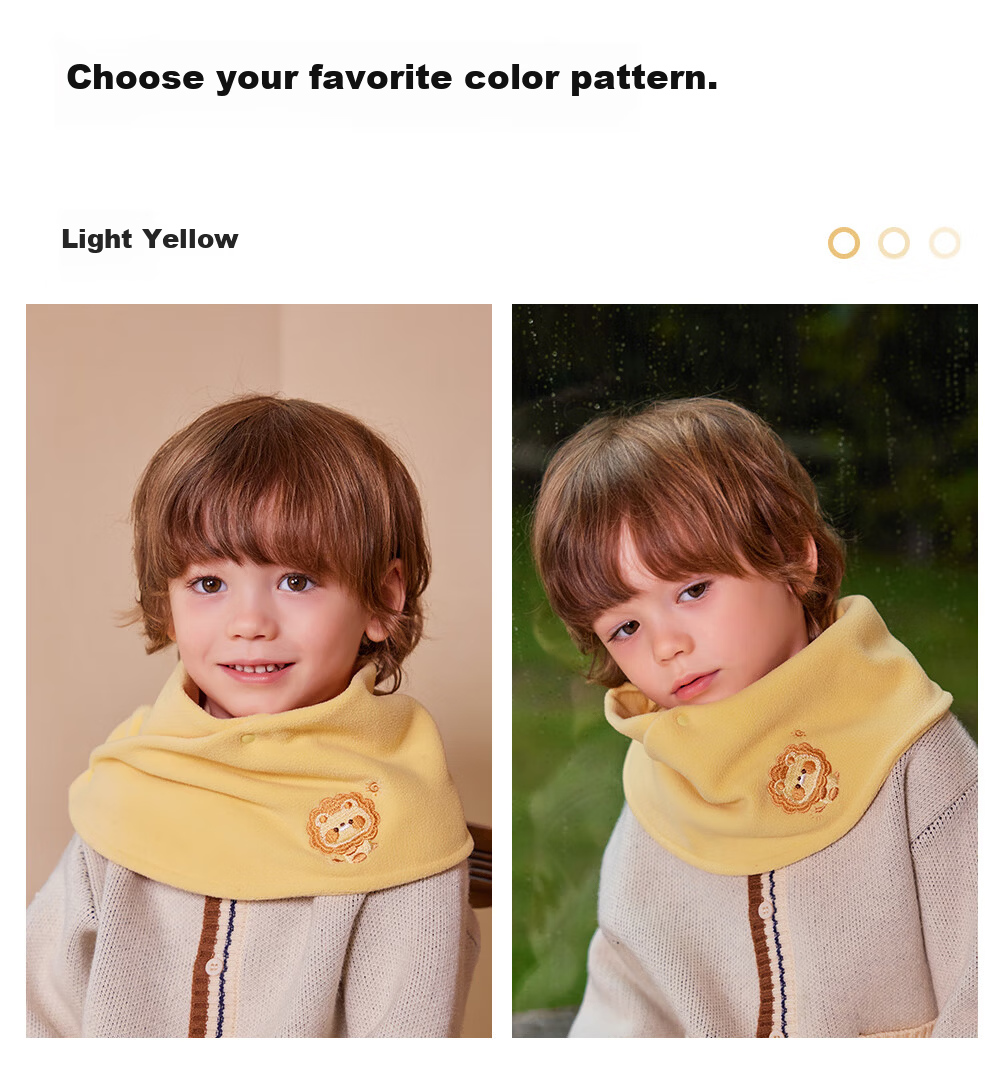 Beitais Children's Scarf Autumn Winter Baby Neck Warmer Windproof Fleece Neck Gaiter for Boys and Girls 19