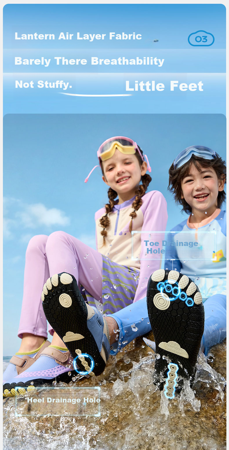 Kocotree KK Tree Kids Creek Shoes Non-Slip Anti-Collision Baby Water and Land Beach Shoes Full Protection 5