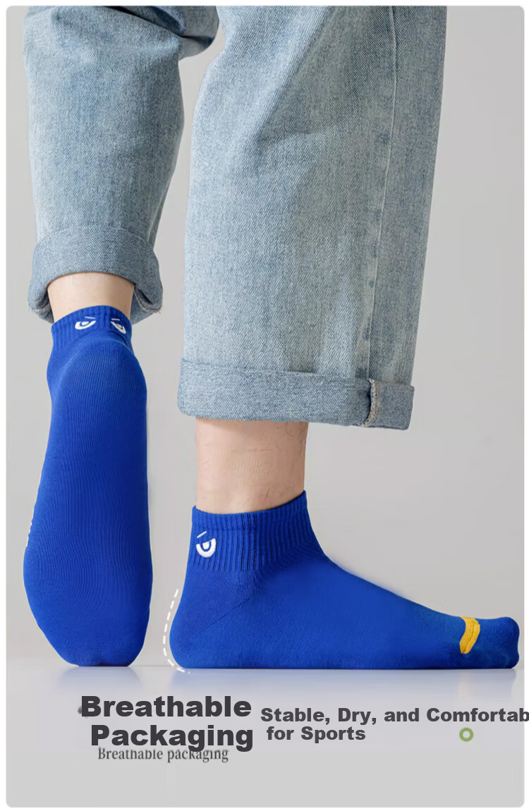 Modal 10 Pairs Men's Mid-Calf Socks Spring Summer Casual Breathable Student Short Socks 10A Antibacterial Deodorant Xinjiang Cotton Men's Socks 5