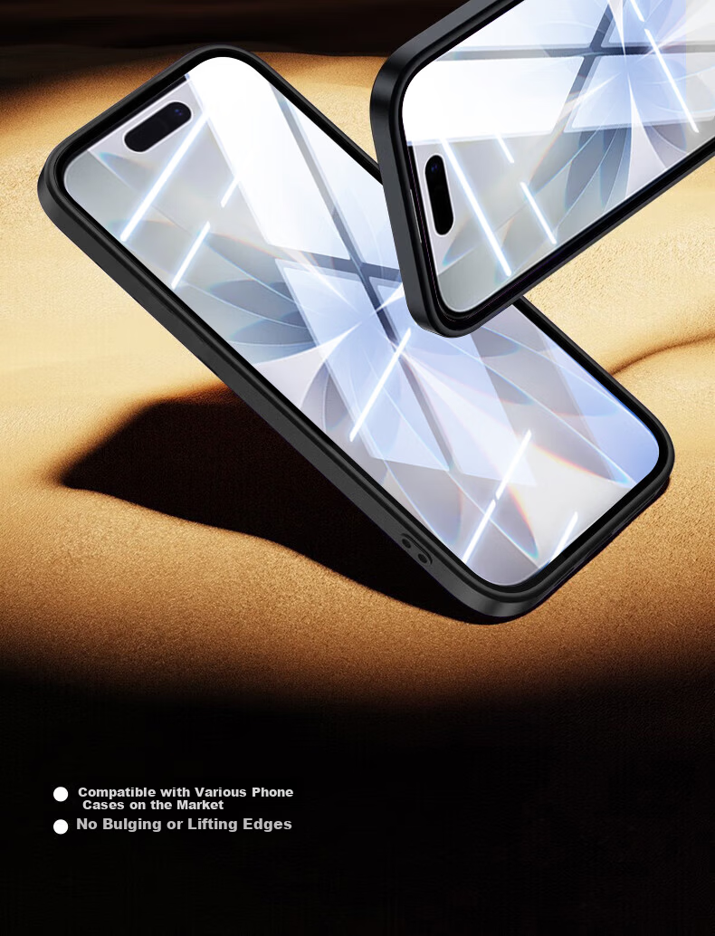 Baouzou [Dust-Free Cabin 2 Pieces - Replacement Guarantee] Compatible with Apple iPhone 17 Tempered Glass Screen Protector, High-Definition Full-Screen Anti-Drop and Anti-Fingerprint Glass Film 5