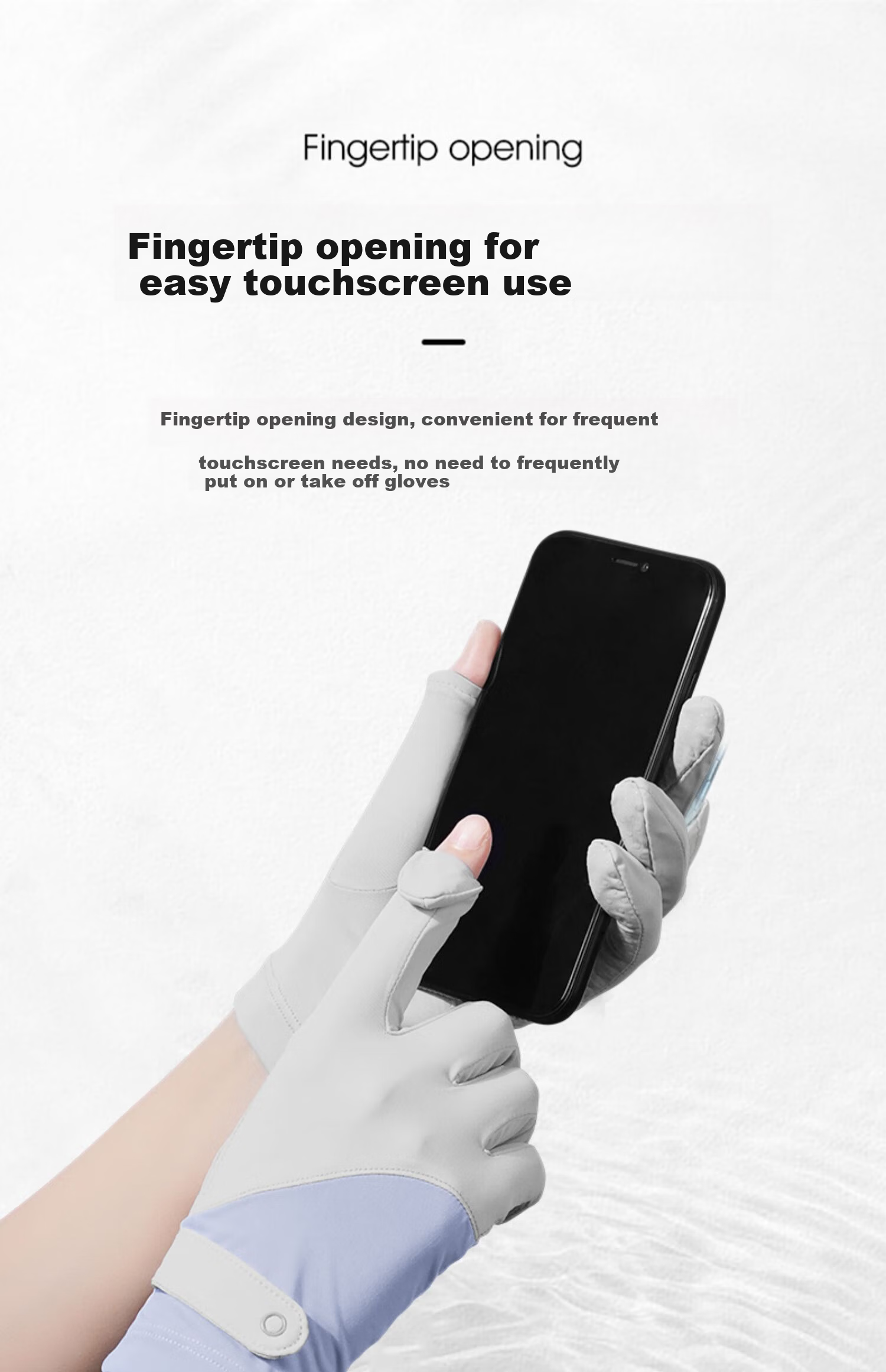 RED DRAGONFLY Women's Summer Thin Sunscreen Gloves Fingerless Touchscreen Ice Silk Anti-UV Non-Slip Driving Cycling Gloves 9