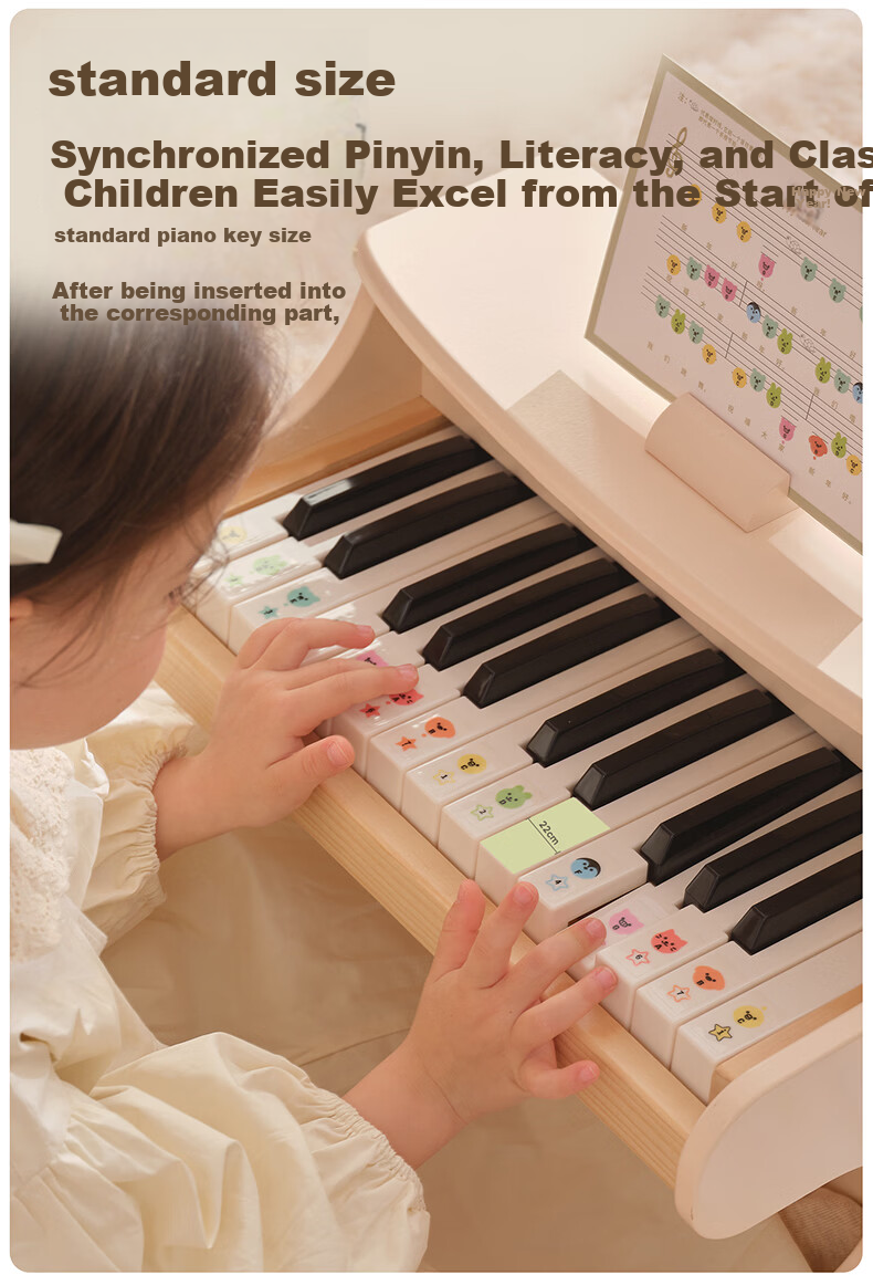 Figani Children's Piano Toy for Girls Baby Infant Musical Instrument High-end Practical Electronic Keyboard Gift Box Birthday Present 8