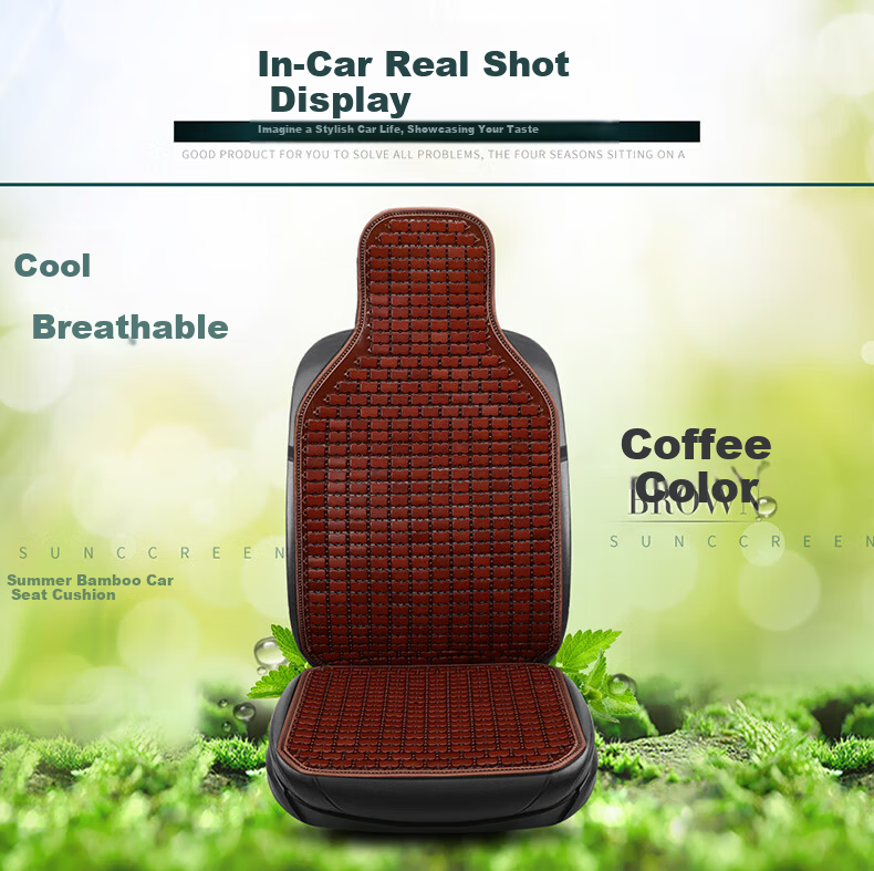 GREAT LIFE Car Seat Cushion Summer Cooling Bamboo Mat Truck Seat Pad Bamboo Cooling Seat Car Ice Silk Ventilated Breathable Summer Mat 11