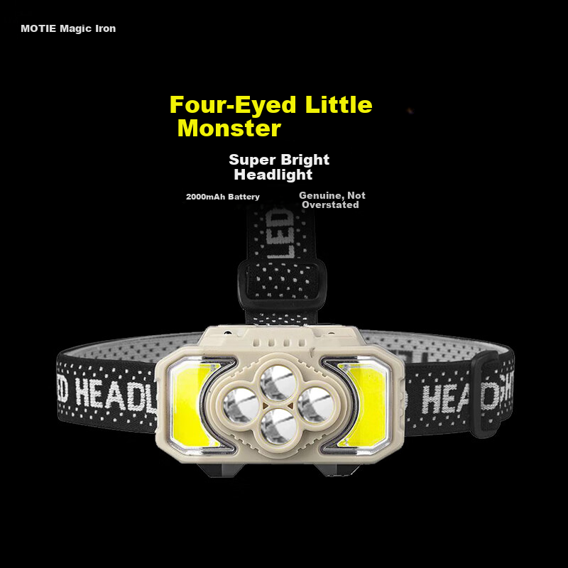 MOTIE Headlamp High Brightness Long Battery Life Head-Worn Lighting Safety Helmet Outdoor Night Fishing Waterproof Flashlight Mining Lamp