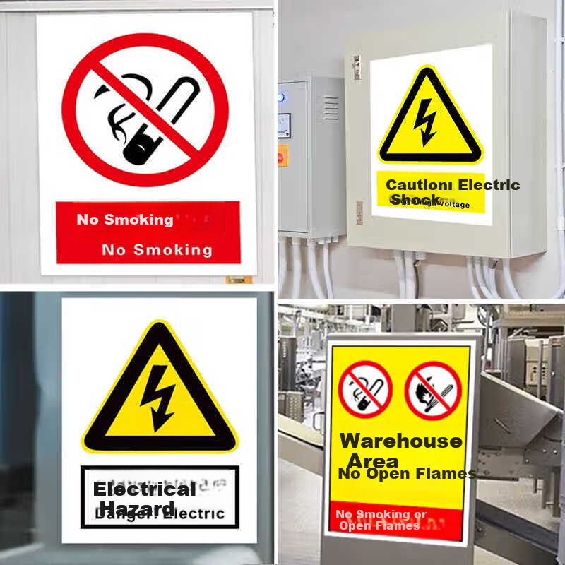 Aimo Warehouse Restricted Area Sign No Smoking Fire Safety Workshop Fire Prevention Sign 20x30cm Pack of 5 5