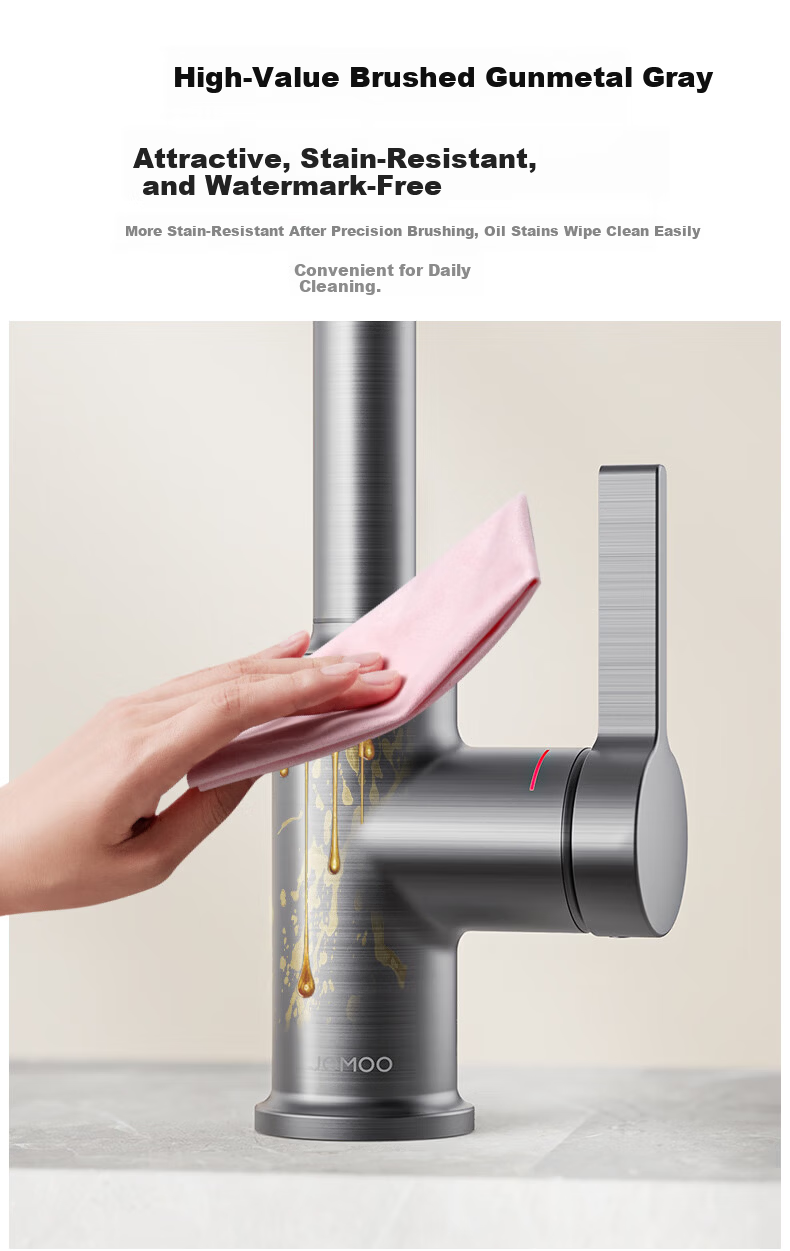 JOMOO Kitchen Faucet Sink Spray Gray Dishwashing Basin Kitchen and Bathroom Sink Hot and Cold Water Faucet 33080-506/HBS1-Z 9