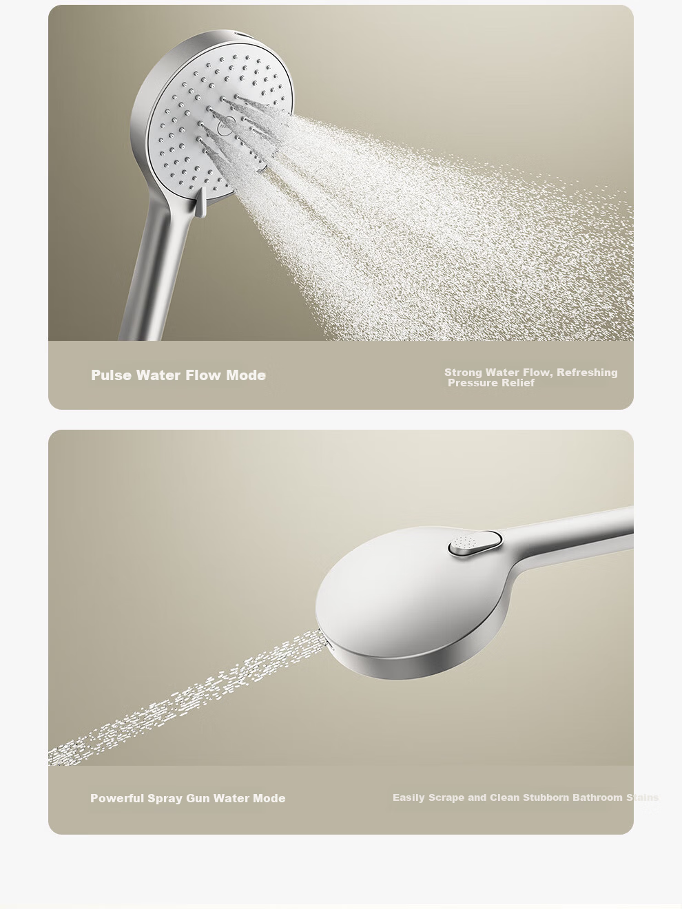 ARROW K150 Shower Set Three-Function Pressurized Spray Head Piano Key Giant Screen Top Spray AE33192MZCP 10