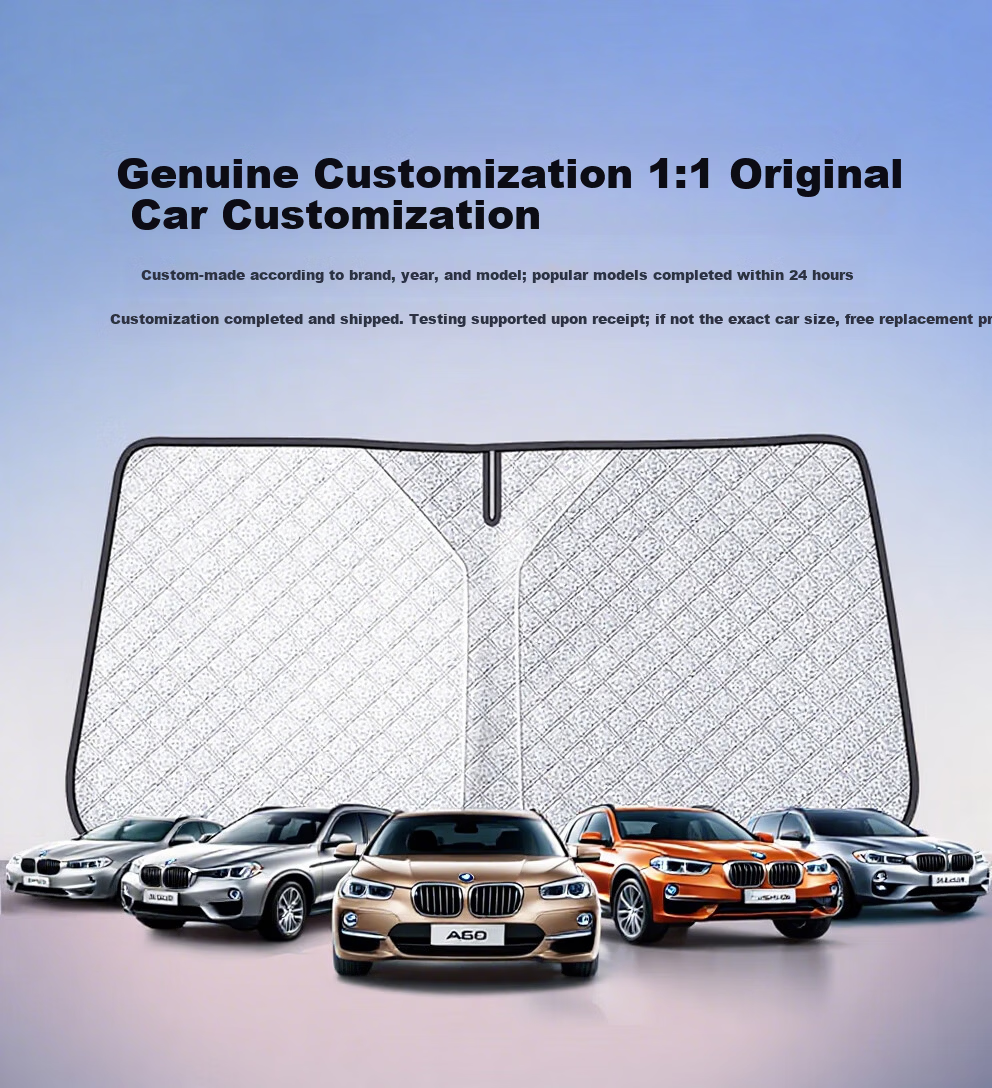 Shenchuang [BMW 5 Series Exclusive] Zero Light Transmission Thickened Car Sunshade Heat Insulation Curtain Front Windshield Sun Protection Cover 2