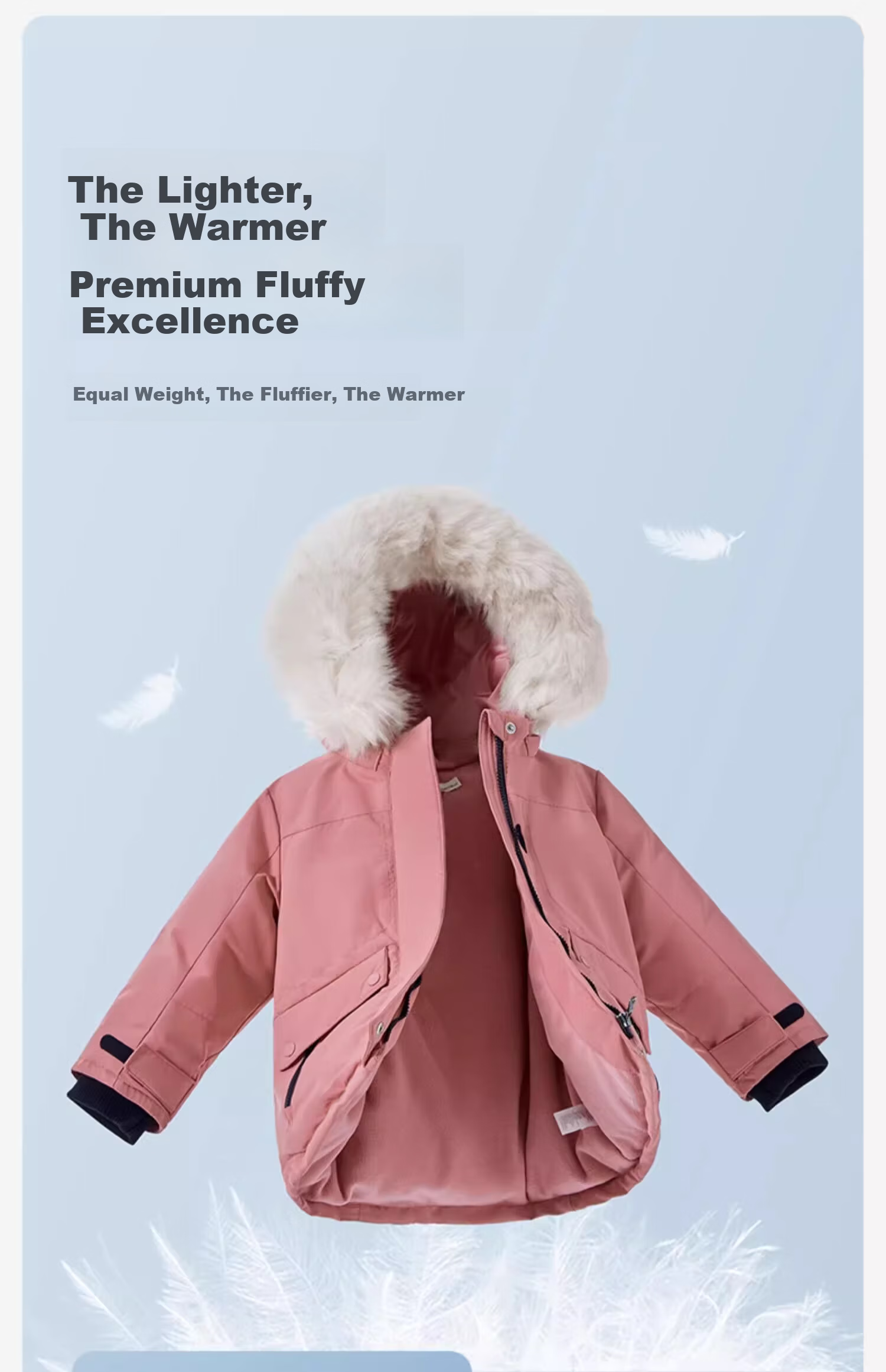 DAVE & BELLA Pompom Down Kids' Warm Winter Jacket Boys and Girls Baby Outerwear 10