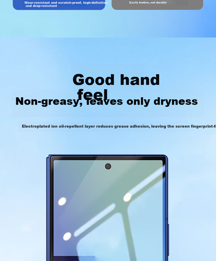 ESCASE Tempered Glass Screen Protector for Samsung Z Fold7 Full Coverage HD Transparent Anti-Drop Scratch-Resistant Outer Screen Film 7
