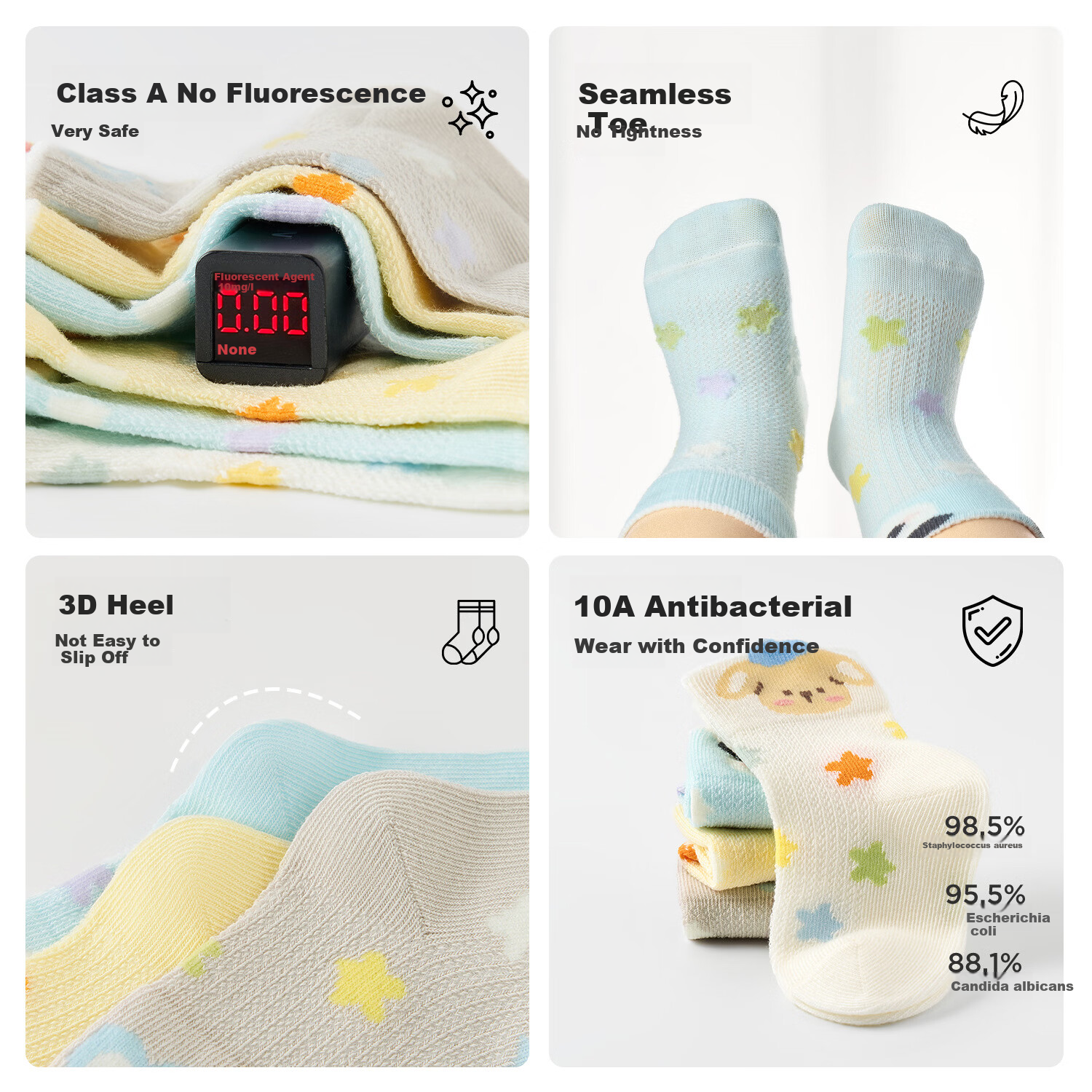 Niduoxiong Baby Socks Summer Mesh Comfortable Boys Cotton Socks Breathable Loose Top Cotton Socks