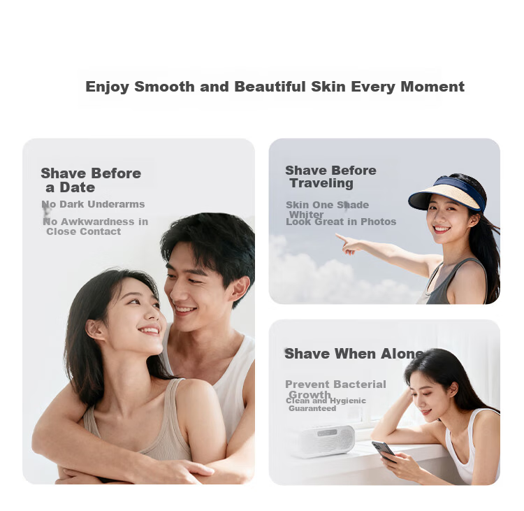 Ulike Hair Removal Partner Small Shell Razor for Lip, Face, Underarm, and Leg Hair Removal Portable Painless Private Trimming Tool 6