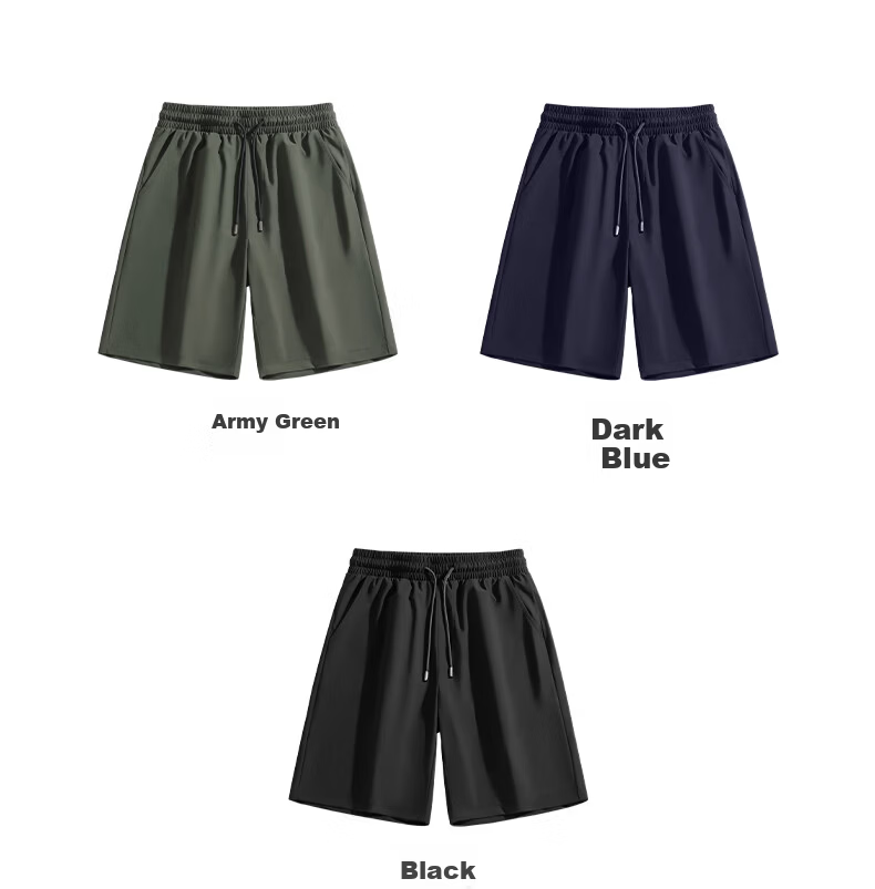 JEANSWEST LIFE Ice Silk Shorts for Men, Summer Lightweight Casual Quick-Dry Breathable Running Five-Point Pants Loose Sports Trousers for Me 12