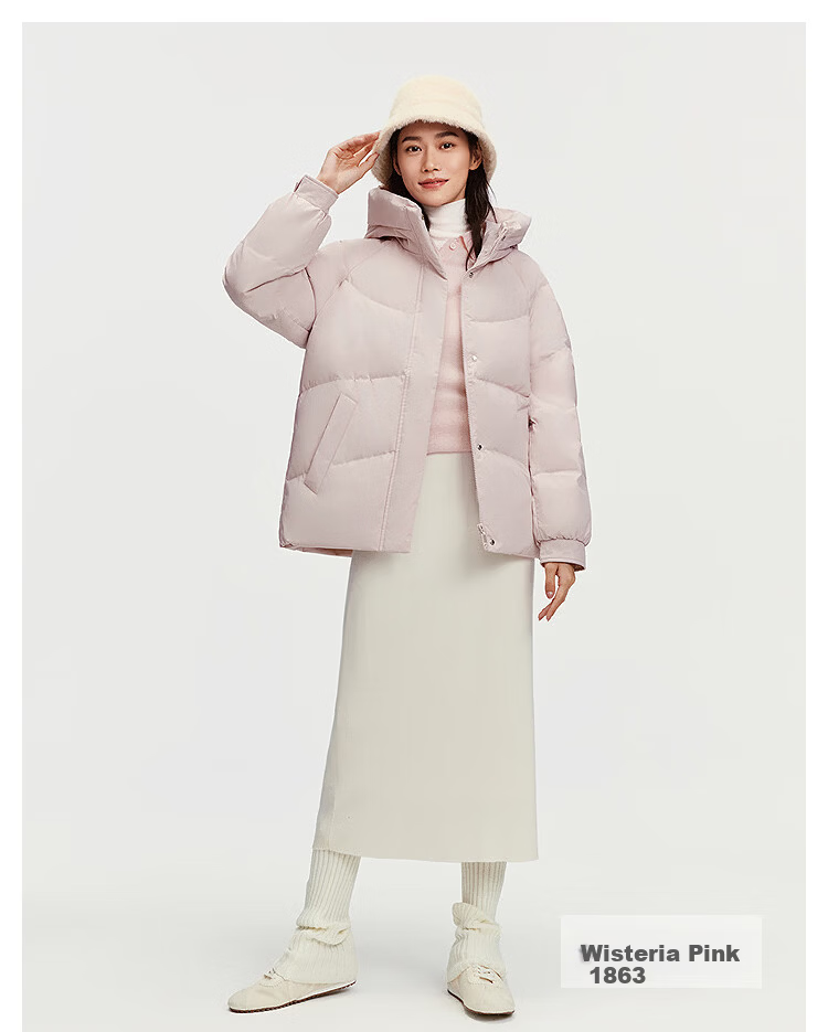 BOSIDENG Women's Winter Down Jacket Fashion Casual Thickened Hooded Coat B250245202 8