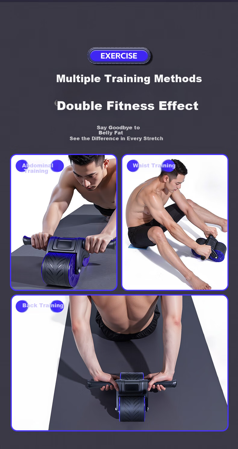 Oufanda Automatic Rebound Ab Roller Large Wheel Non-Slip Abdominal Exercise Wheel for Men and Women Home Use 10