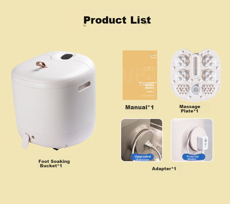 MIAOJIE Z7 Foot Soaking Tub with Moxa Heat Pad, Fully Automatic Constant Temperature Heating, Electric Massage Foot Bath, Smart UV Sterilization, Calf Washing Tub for Men and Women, Gold 21
