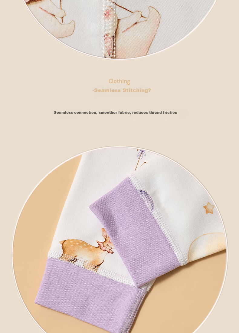 Langsha Children's Class A Pure Cotton Autumn Clothes and Pants Underwear Set for Boys and Girls, Baby Spring and Autumn Wear, Older Children Winter Set 13