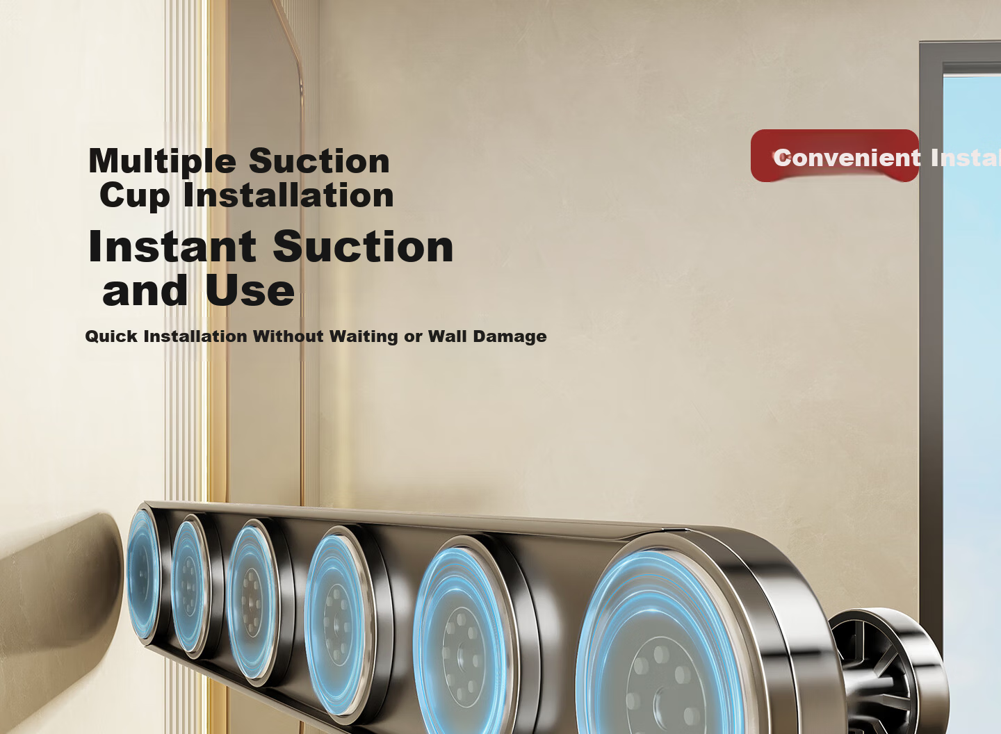 Hakkai Bird Suction Cup Hook Rack - Strong Load-Bearing No-Drill Door Hanger for Entryway and Bathroom 3