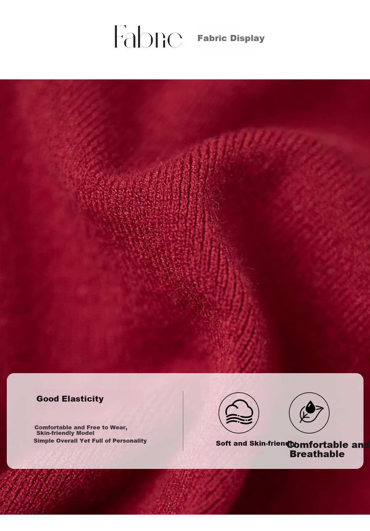 Chushen Spring Autumn Women's Knitwear Fashion Color-Block Round Neck Sweater Base Shirt S53Z030 4