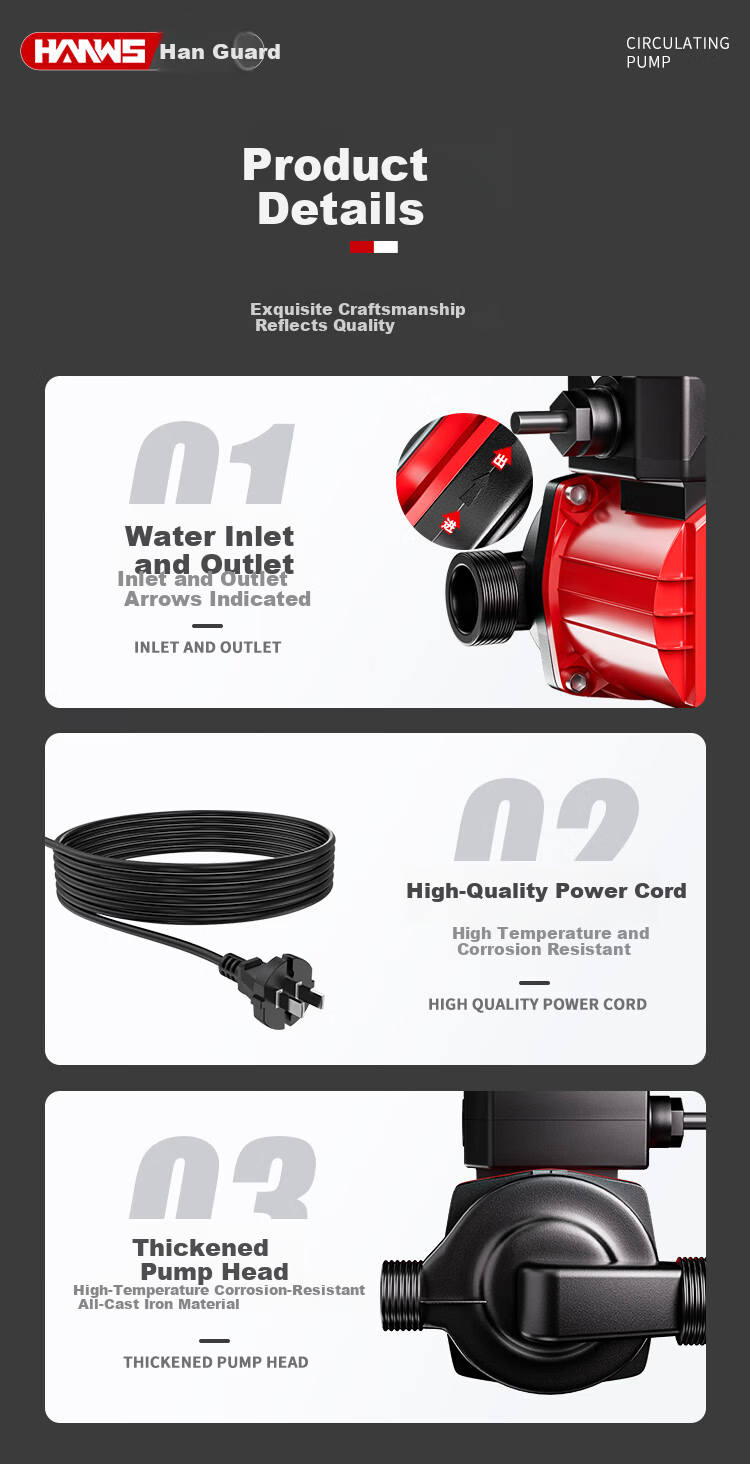 Hanweishi Heating Circulation Pump Floor Heating Domestic Hot Water Pump Geothermal Return Pump Boiler Pipeline Booster Pump Shielded Pump 18